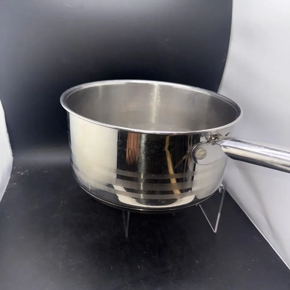 EKCO Eterna 3 Qt 18/10 Stainless Steel Saucepan Pot Long Handle Made China